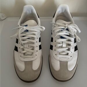 Adidas Samba OG, Size:4, Wht/Blk/Gry